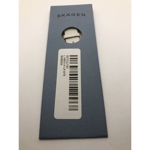 Skagen Watch Band Replacement 2 Piece Leather SKB2056 In Packaging White PY31 - Picture 1 of 4